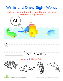 Write and Draw Sight Words: All