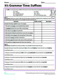 It’s Grammar Time: Suffixes