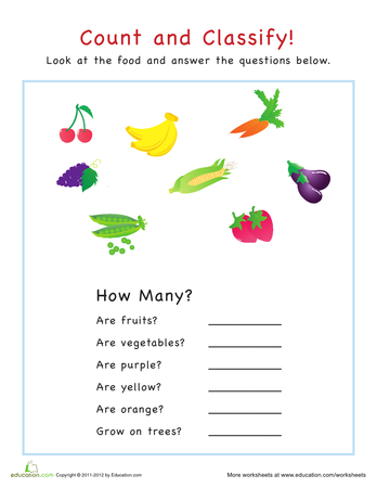 Count, Sort and Classify | Workbook | Education.com