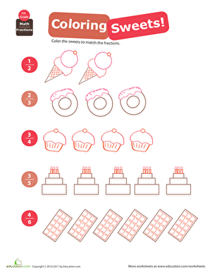 Coloring Fractions: Sweets