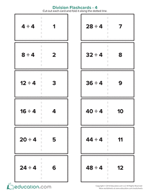Division Flashcards 4