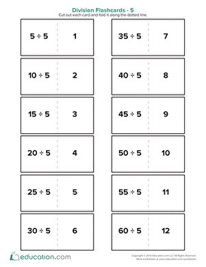 Division Flashcards 5