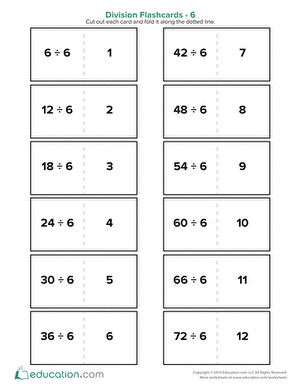 Division Flashcards 6