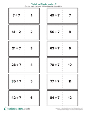 Division Flashcards 7