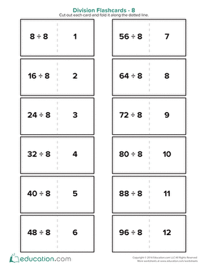 Division Flashcards 8
