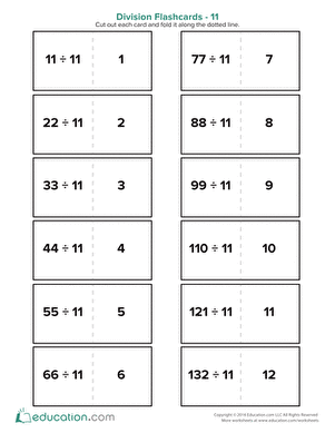 Division Flashcards 11