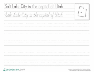 Cursive Capitals: Salt Lake City