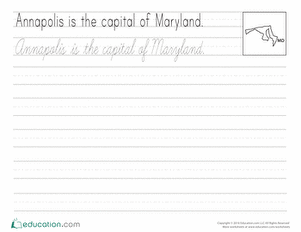 Cursive Capitals: Annapolis
