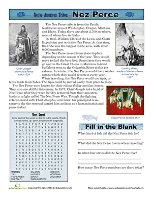 Native American Tribes: Nez Perce