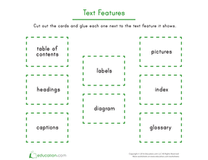 Text Features Matching Cards