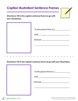 Caption Illustration Sentence Frames