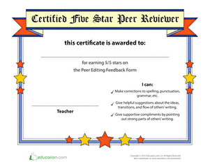 Certified Five Star Peer Reviewer