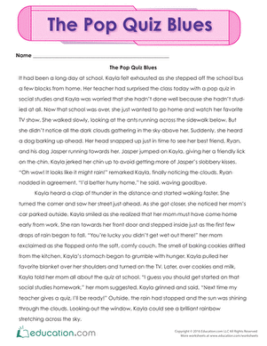 The Pop Quiz Blues Story