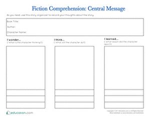 Fiction Comprehension: Central Message