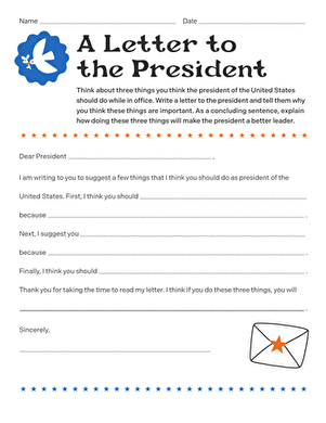 Write a Letter to the President