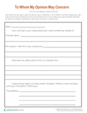 To Whom (My Opinion) May Concern