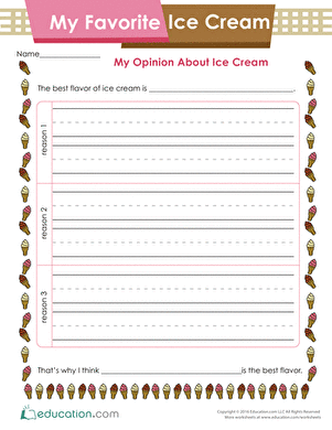 My Opinion About Ice Cream