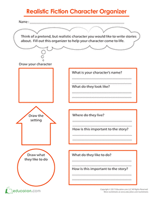Realistic Fiction Character Organizer