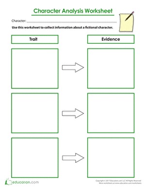 Character Analysis Worksheet