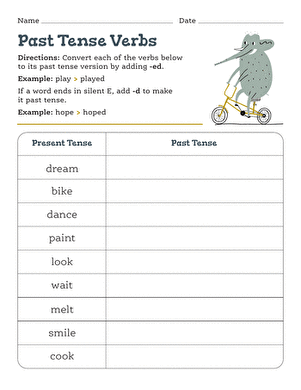 Past Tense Verb Practice