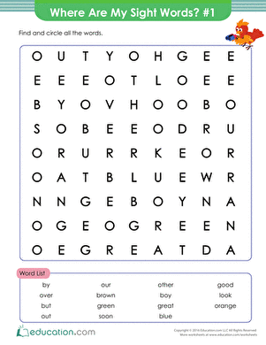 Where Are My Sight Words? #1