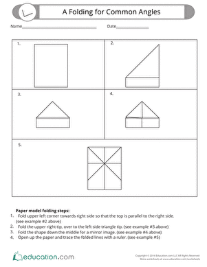 Folding for Common Angles