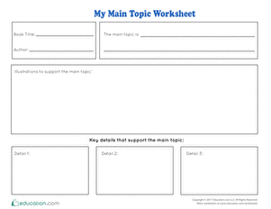 Main Topic Worksheet