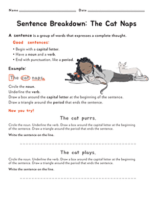 Sentence Breakdown: "The Cat Naps" 