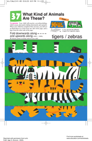 Stripey Fun with Folding Animals