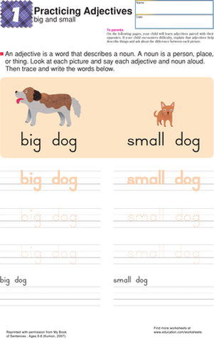 Big and Small: Practice Building Sentences