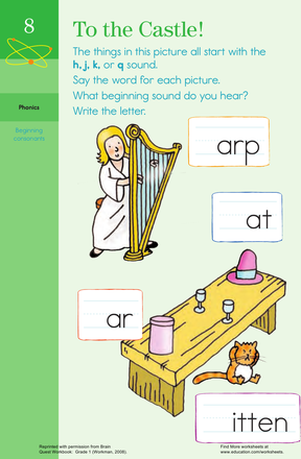 To the Castle! Practicing "H," "J," "K," and "Q" Sounds