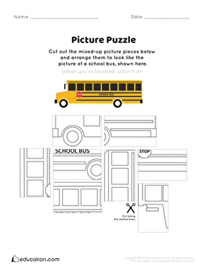 School Bus Picture Puzzle