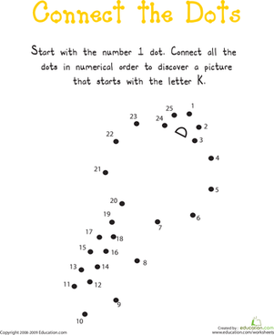 Simple Dot to Dot: K is for...
