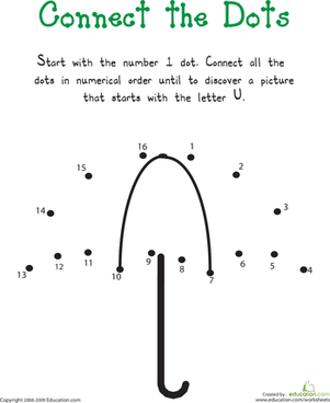 Simple Dot to Dot: U is for...