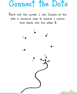 Alphabet Dot to Dot: B