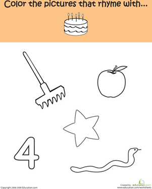 Word Families: Rhyme with -ake