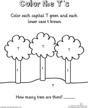 Color the T's