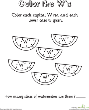 Color the W's