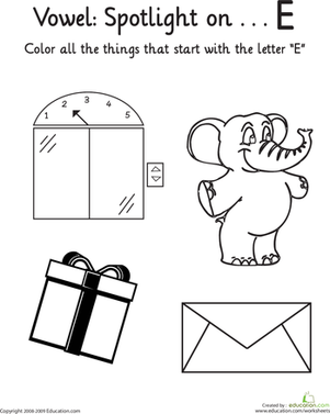 Things That Start with E: Vowel Spotlight