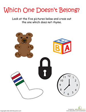 Odd Word Out: Rhyming Words With Block