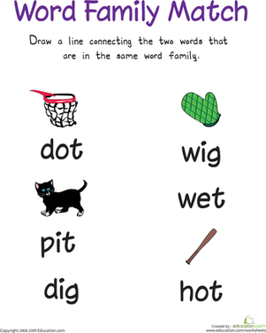 Rhyming Word Families