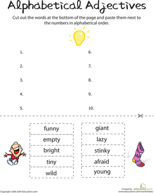 Alphabetical Adjectives