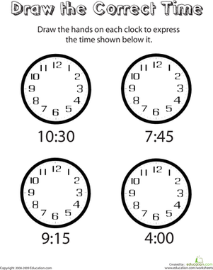 Draw the Hands of the Clock III
