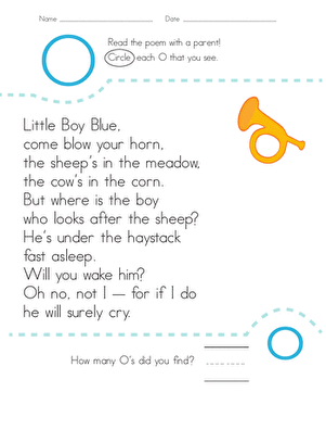Find the Letter O: Little Boy Blue