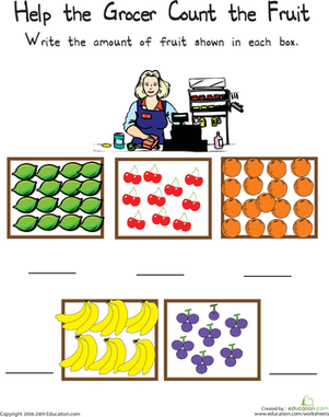 Counting Fruit: The Numbers 15 through 20