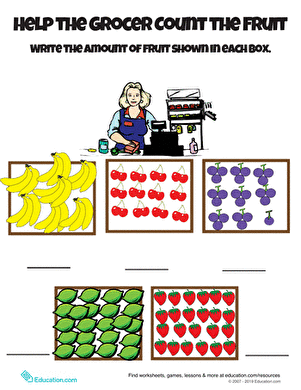 Counting Fruit: The Numbers 20 through 25