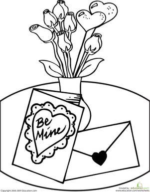 Valentine Coloring Page