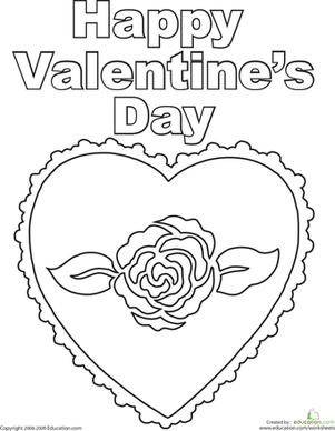 Happy Valentine's Day Coloring Page