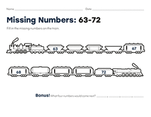 Fill in the Missing Train Numbers