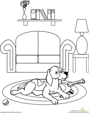 Color the Dog at Home